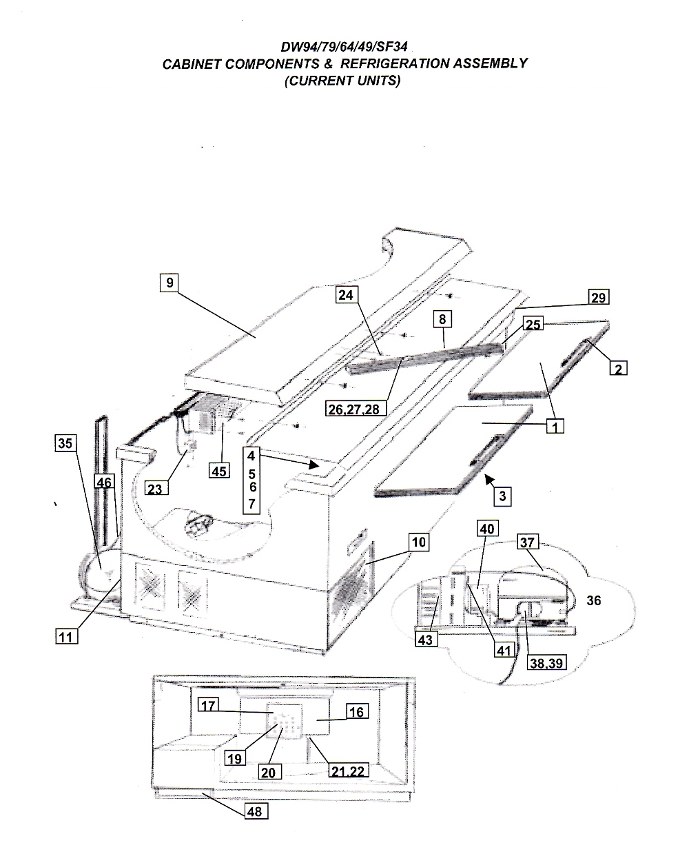 Cabinet Components and Refrigeration Assembly